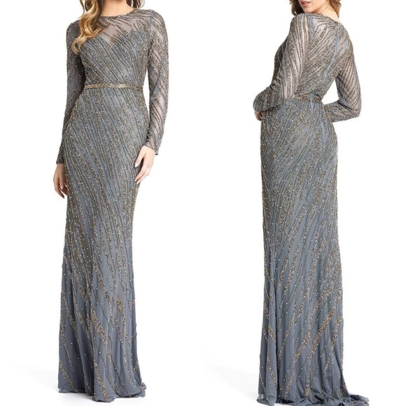Mac Duggal Dresses & Skirts - NWT Mac Duggal Beaded Platinum Gown 5240